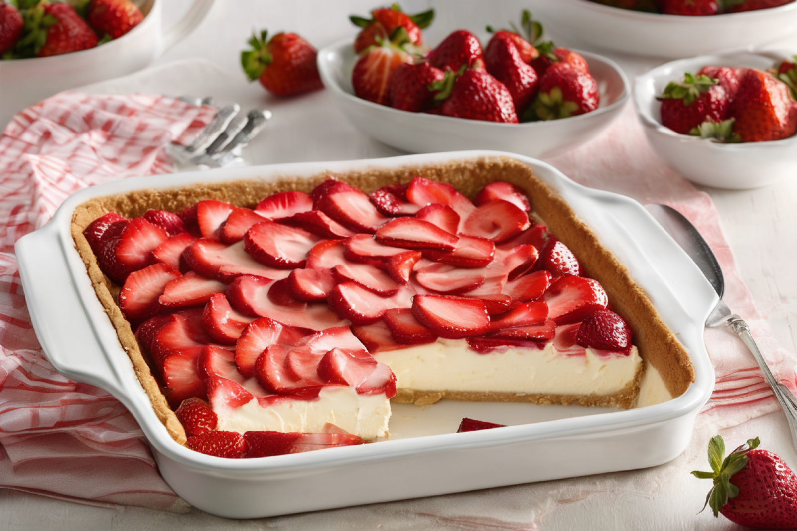 Strawberry Delight Cheesecake Bake