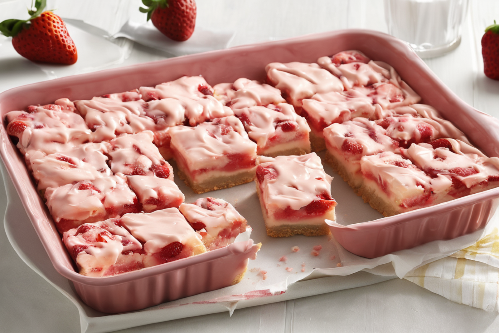 Zesty Strawberry Cream Cheese Bars