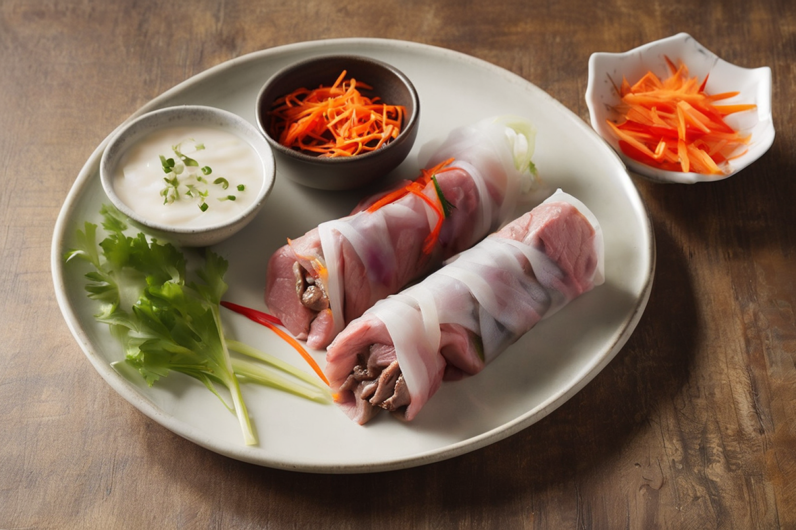 Summer Steak Rolls with Dipping Sauce