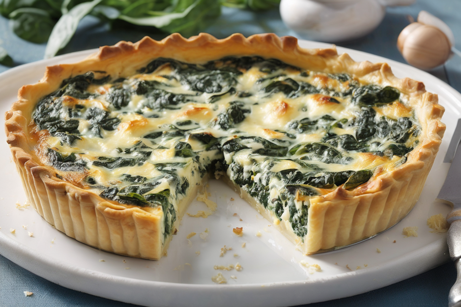 Spinach and Cottage Cheese Quiche Delight