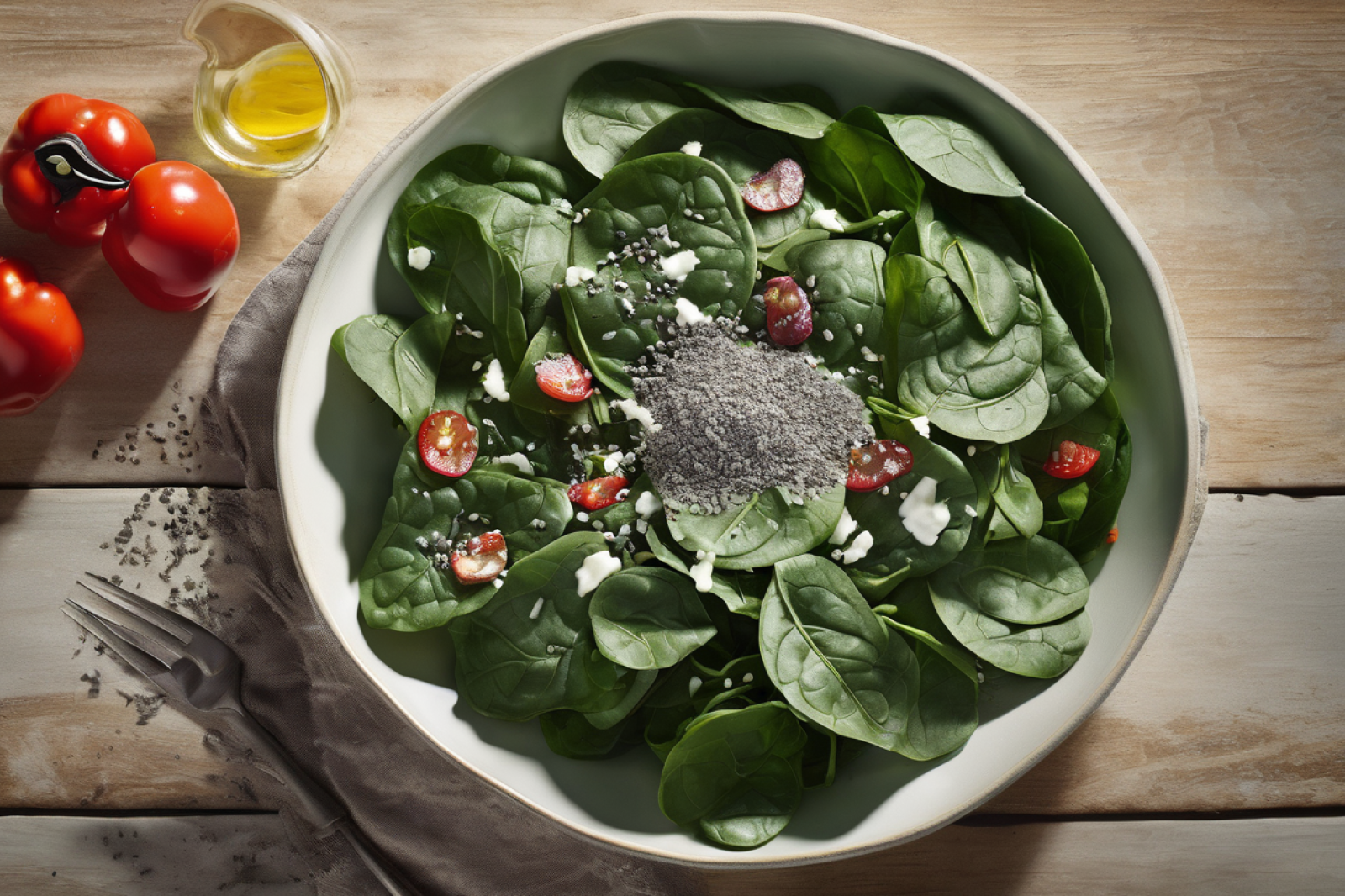 Zesty Spinach Salad with Poppy Seed Dressing