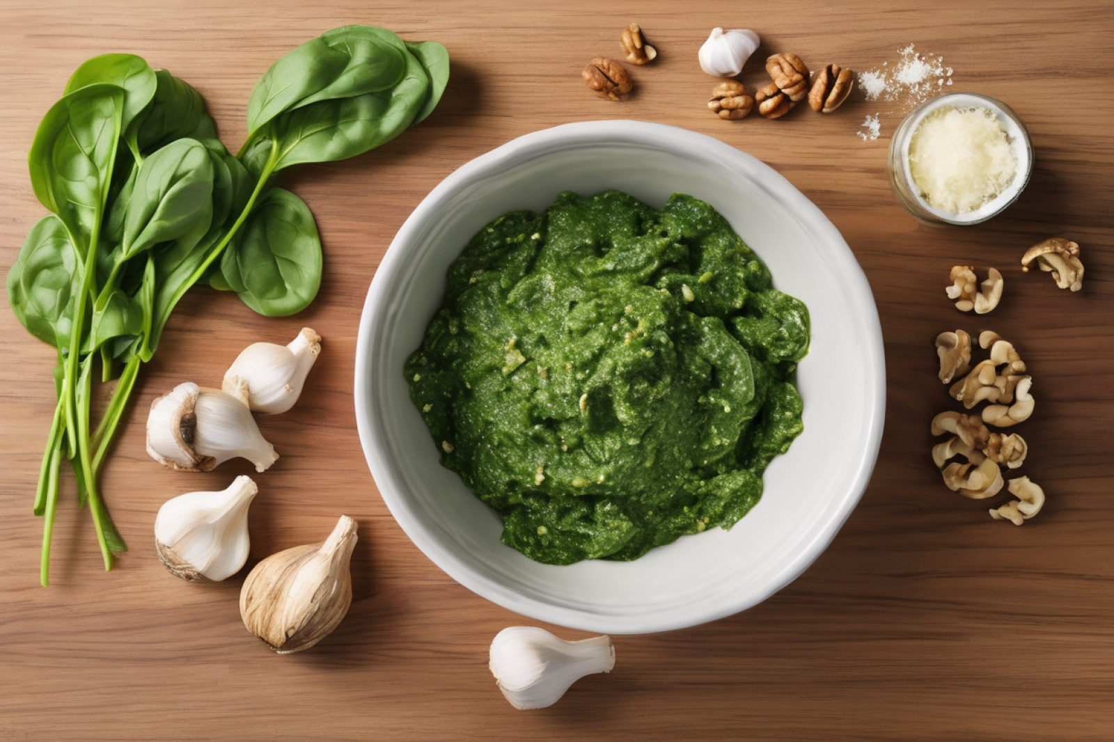 Silky Spinach Walnut Pesto