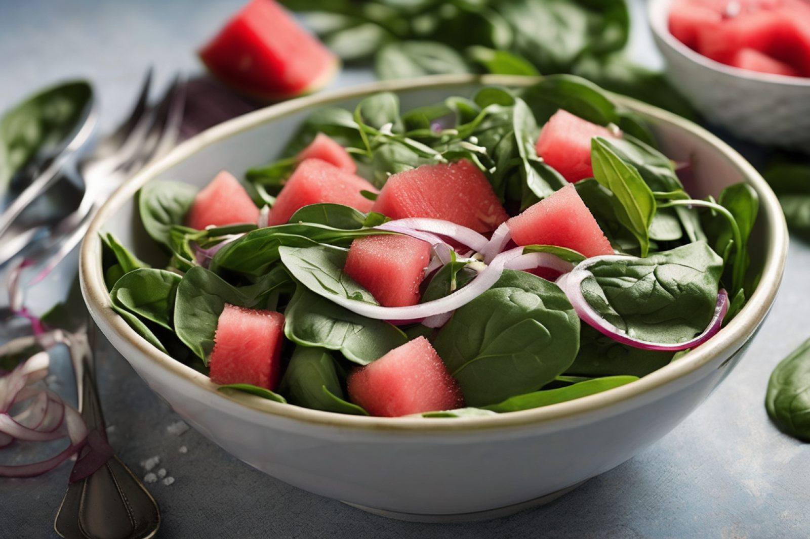 Vibrant Spinach and Watermelon Salad
