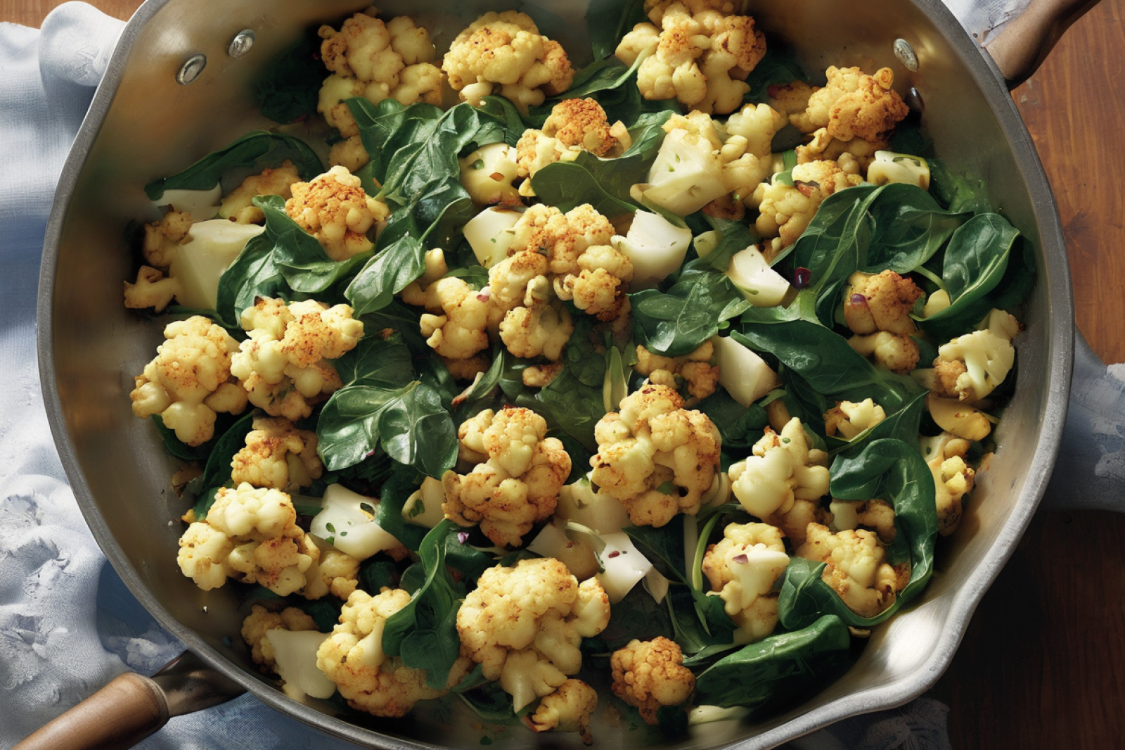 Spiced Cauliflower and Spinach Delight