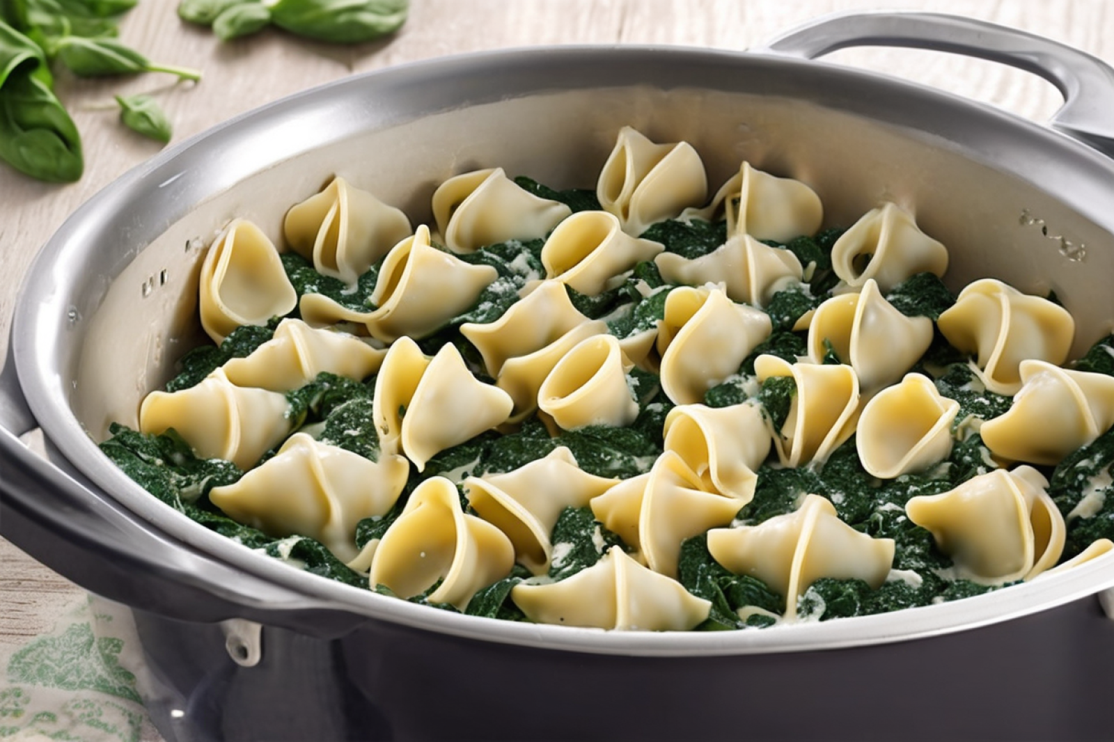 Spinach and Cheese Filled Pasta Shells