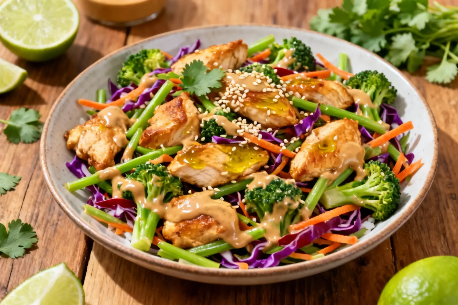 Zesty Thai Chicken with Broccoli Crunch
