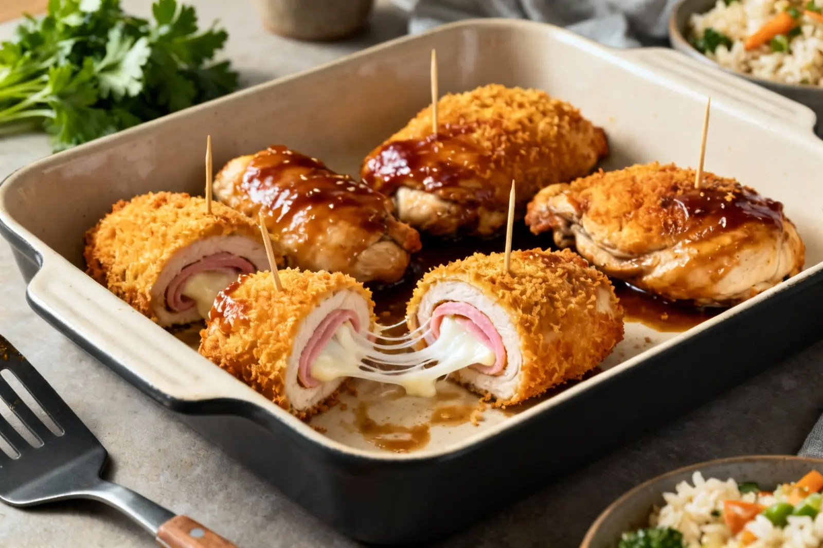 Cheesy Teriyaki Chicken Rolls