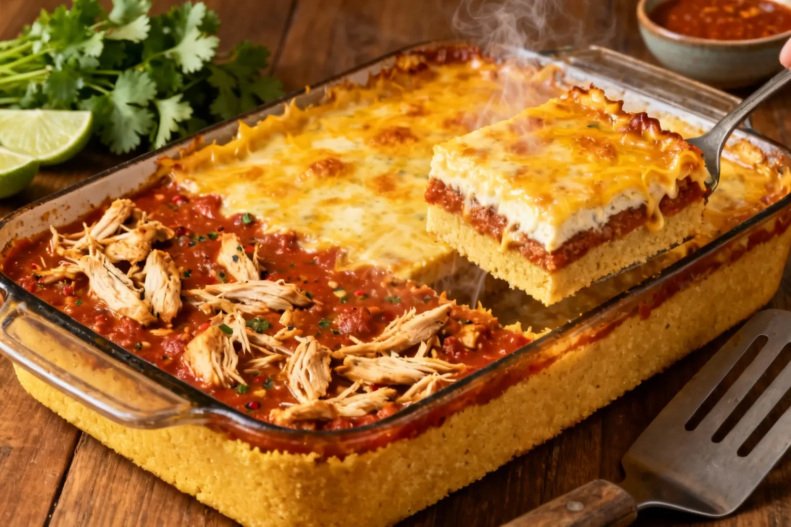 Zesty Chicken Tamale Casserole