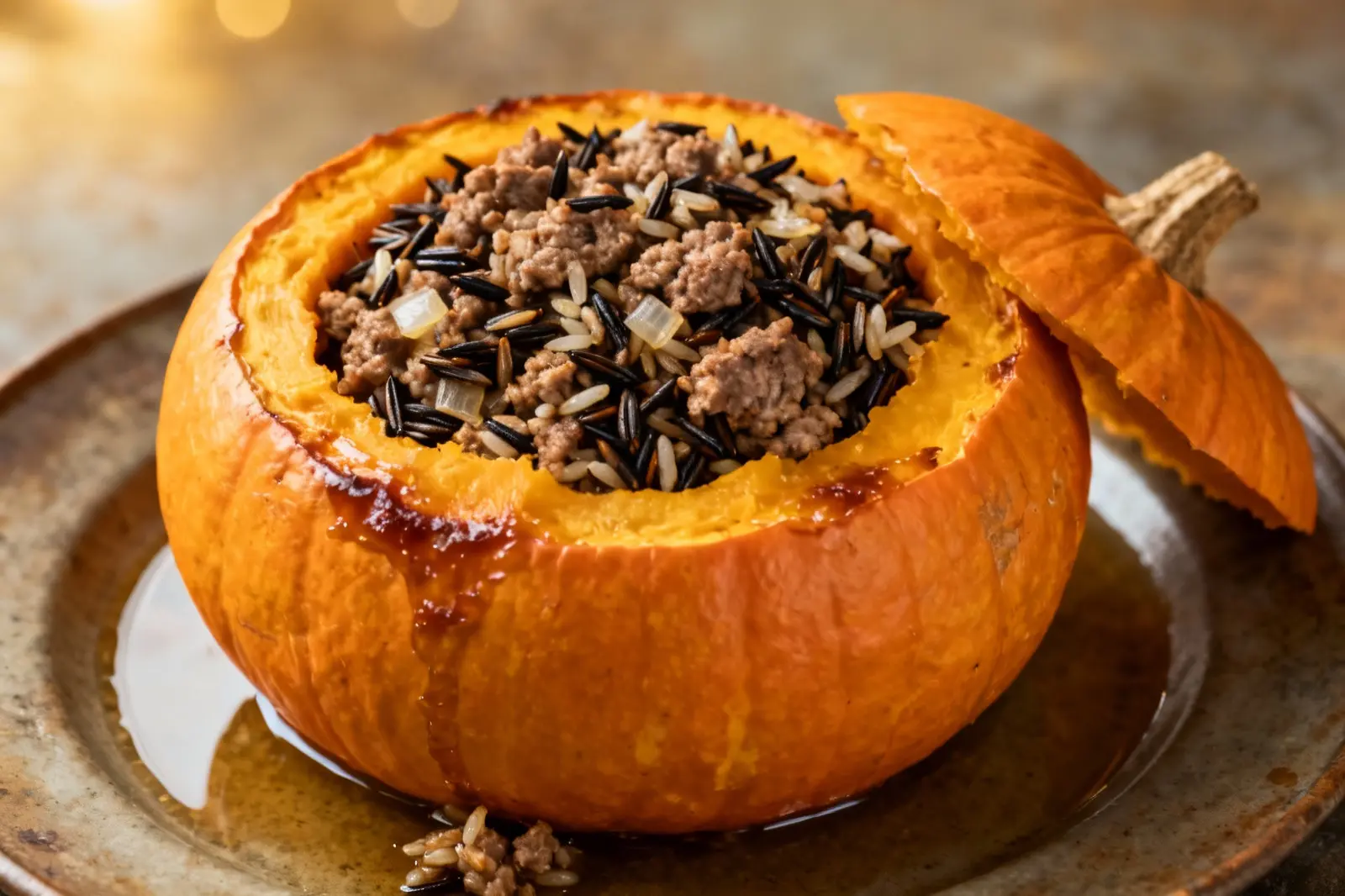 Hearty Stuffed Pumpkin Surprise