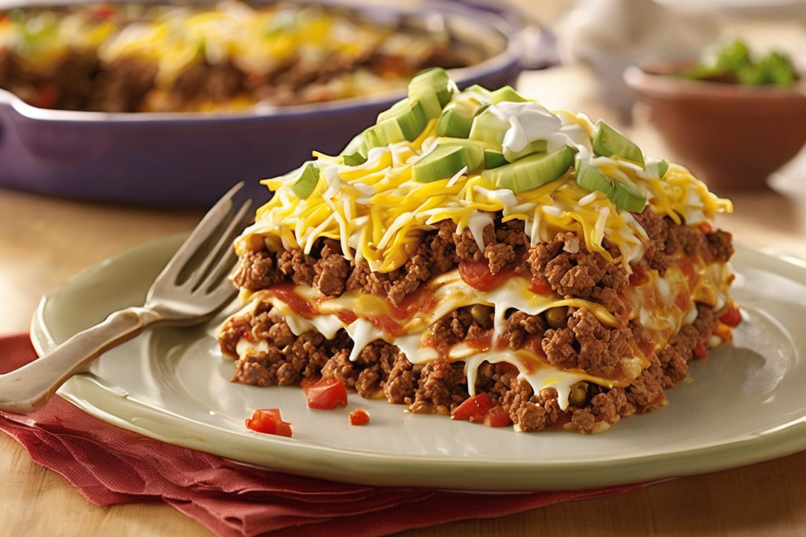 Layered Taco Casserole