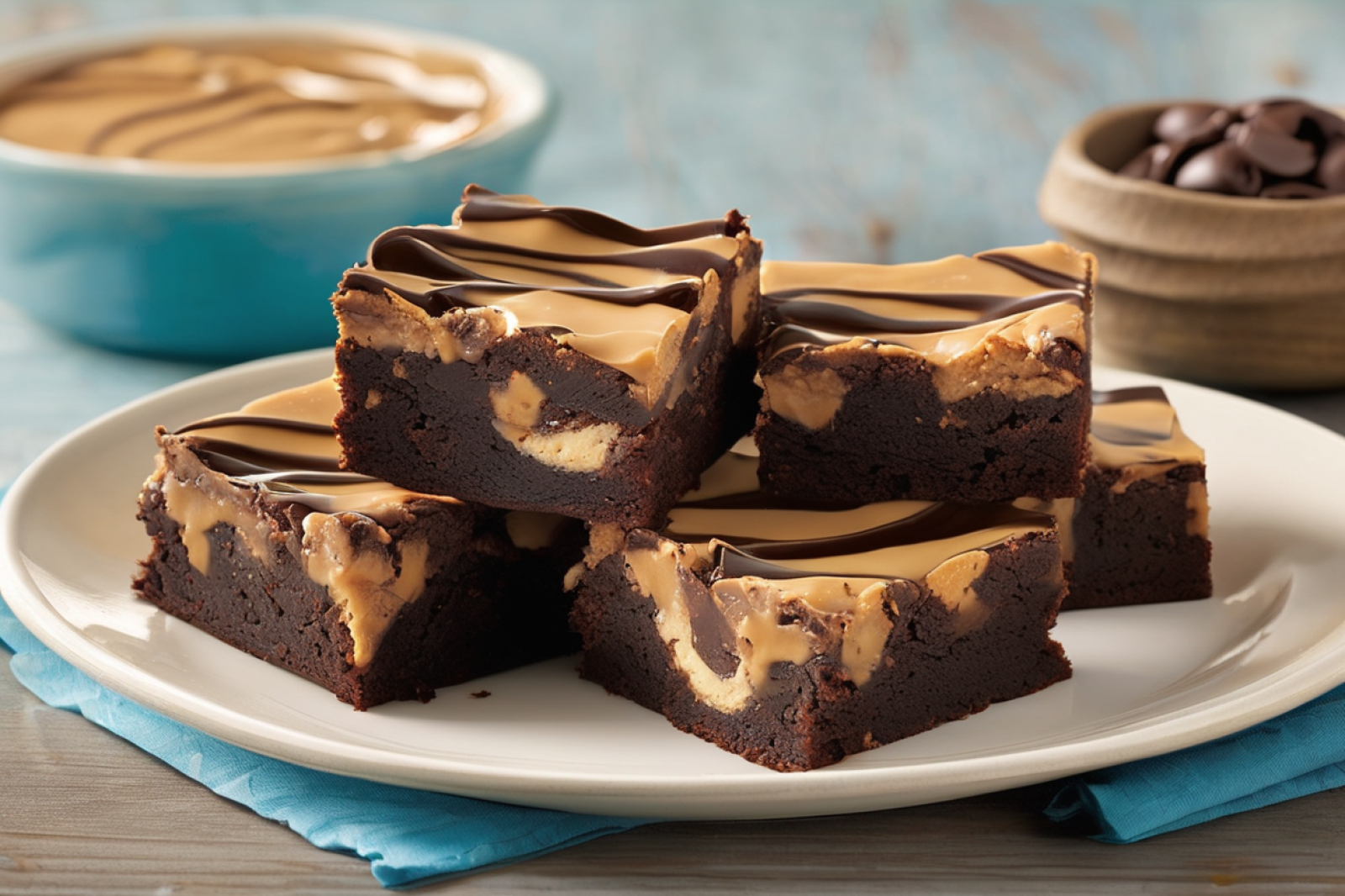 Peanut Butter Swirl Brownies