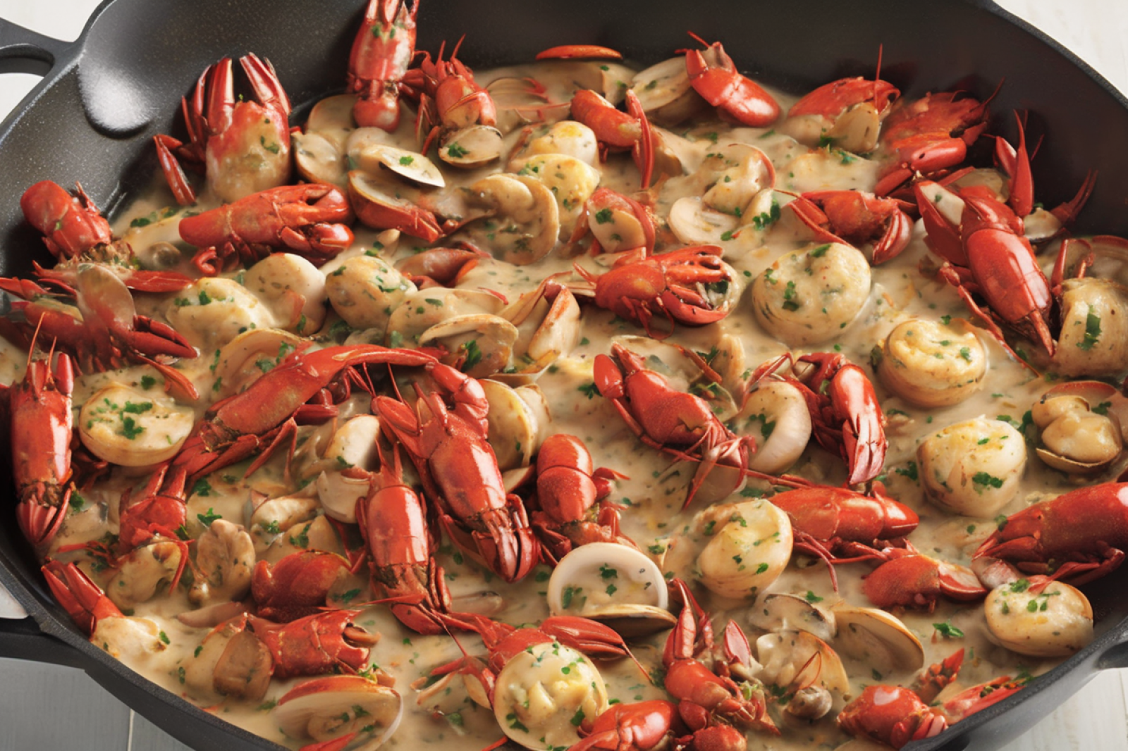 Crawfish Sauté with Creamy Parmesan