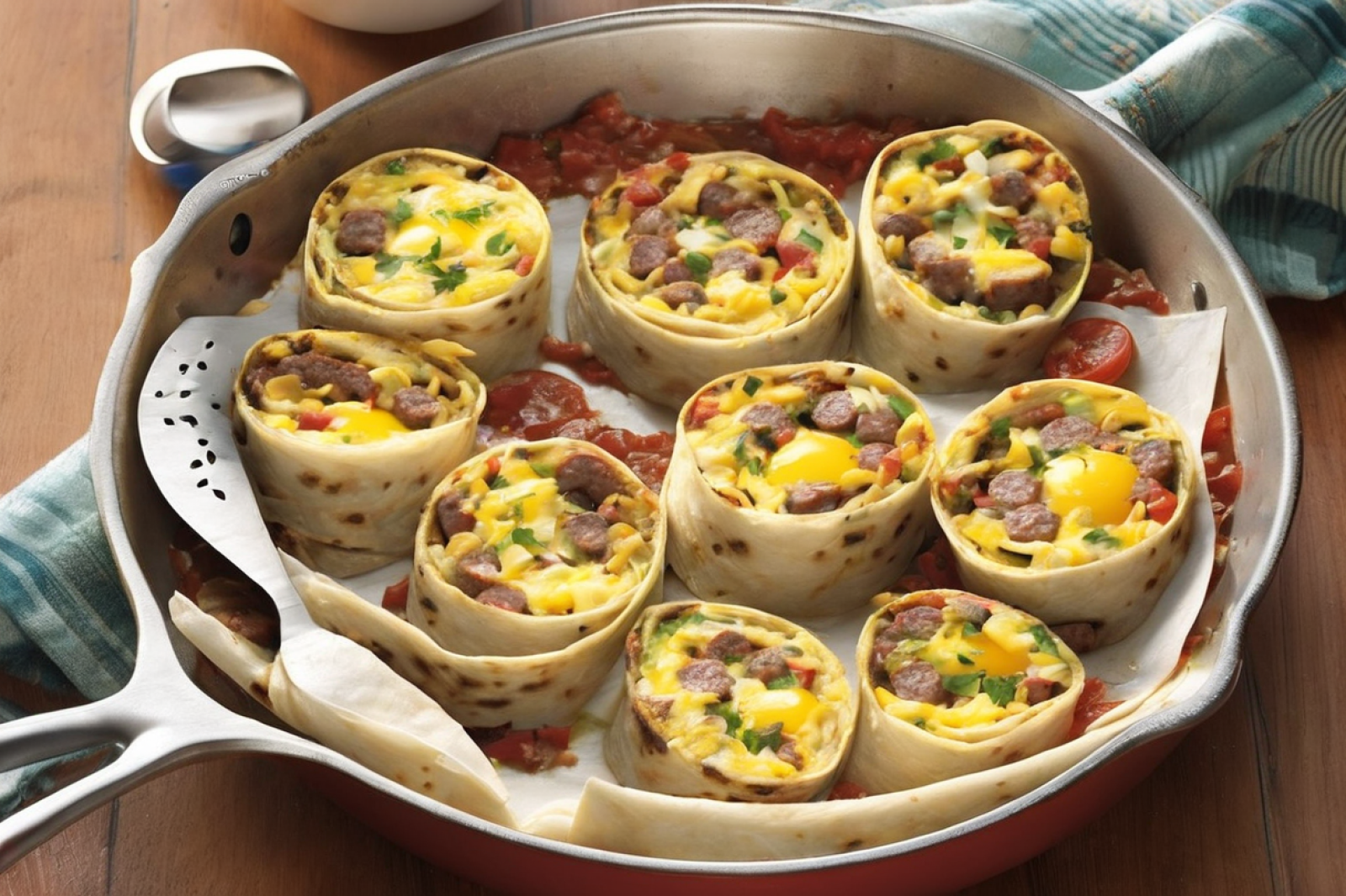 Hearty Breakfast Tortilla Rolls