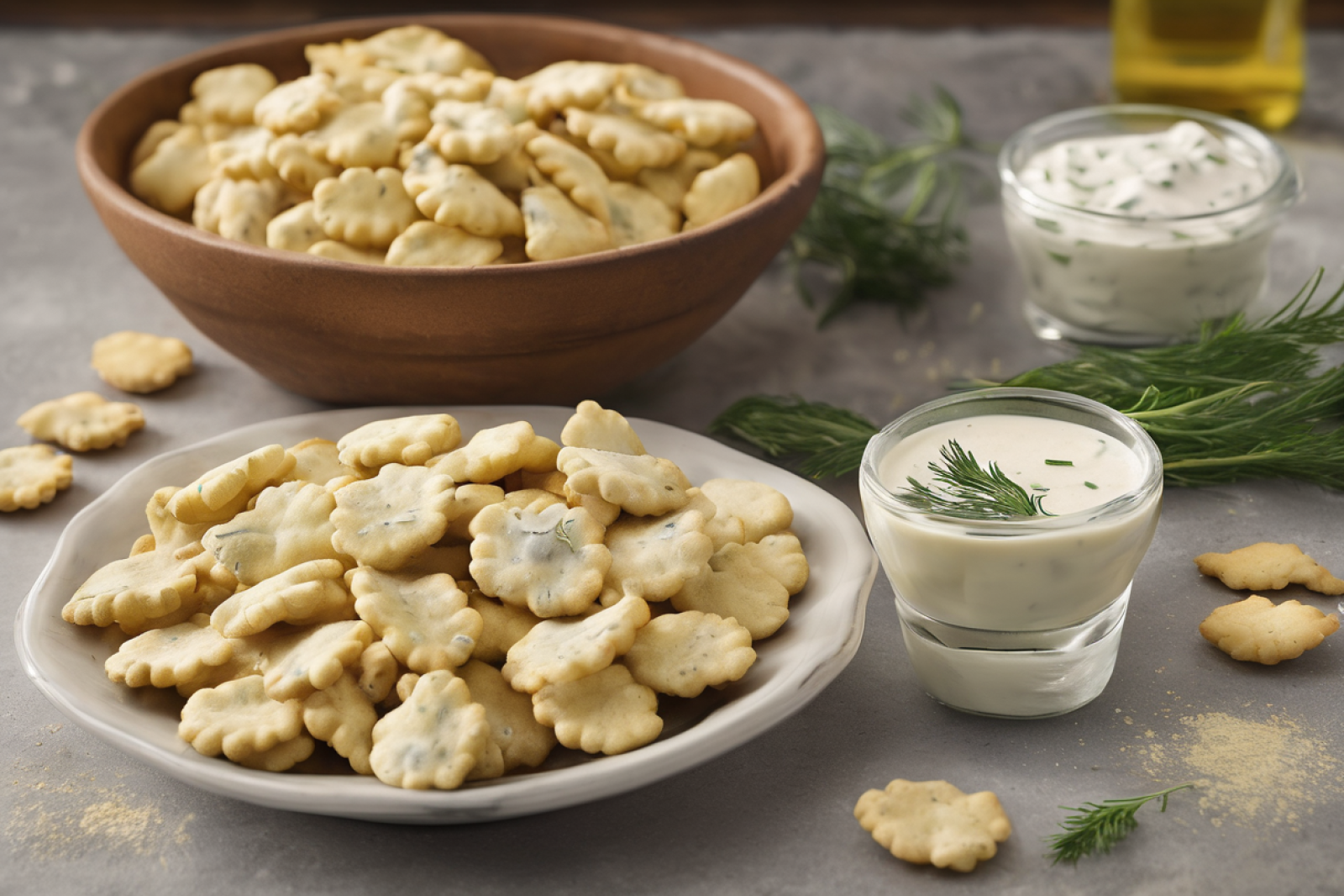 Zesty Baked Oyster Crackers