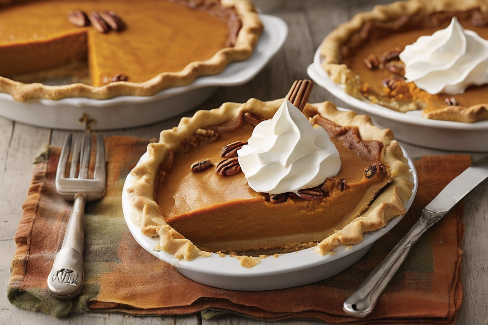 Sweet Potato Pie with Pecan Topping