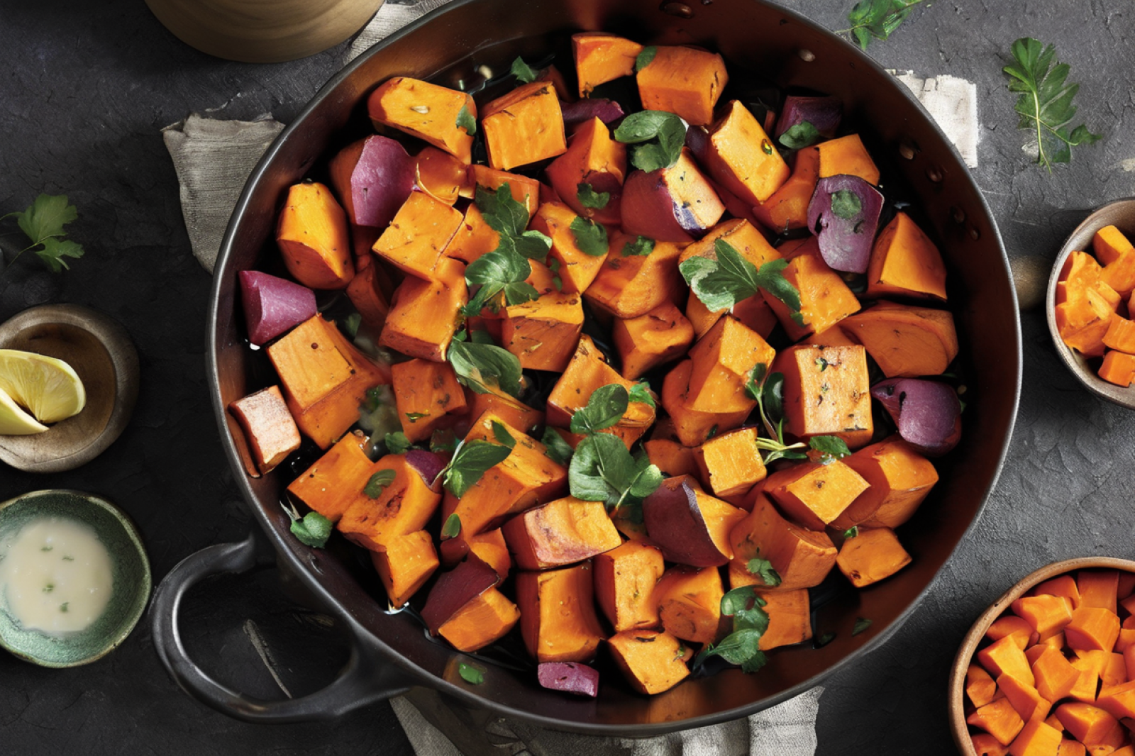 Savory Sweet Potato and Halloumi Medley