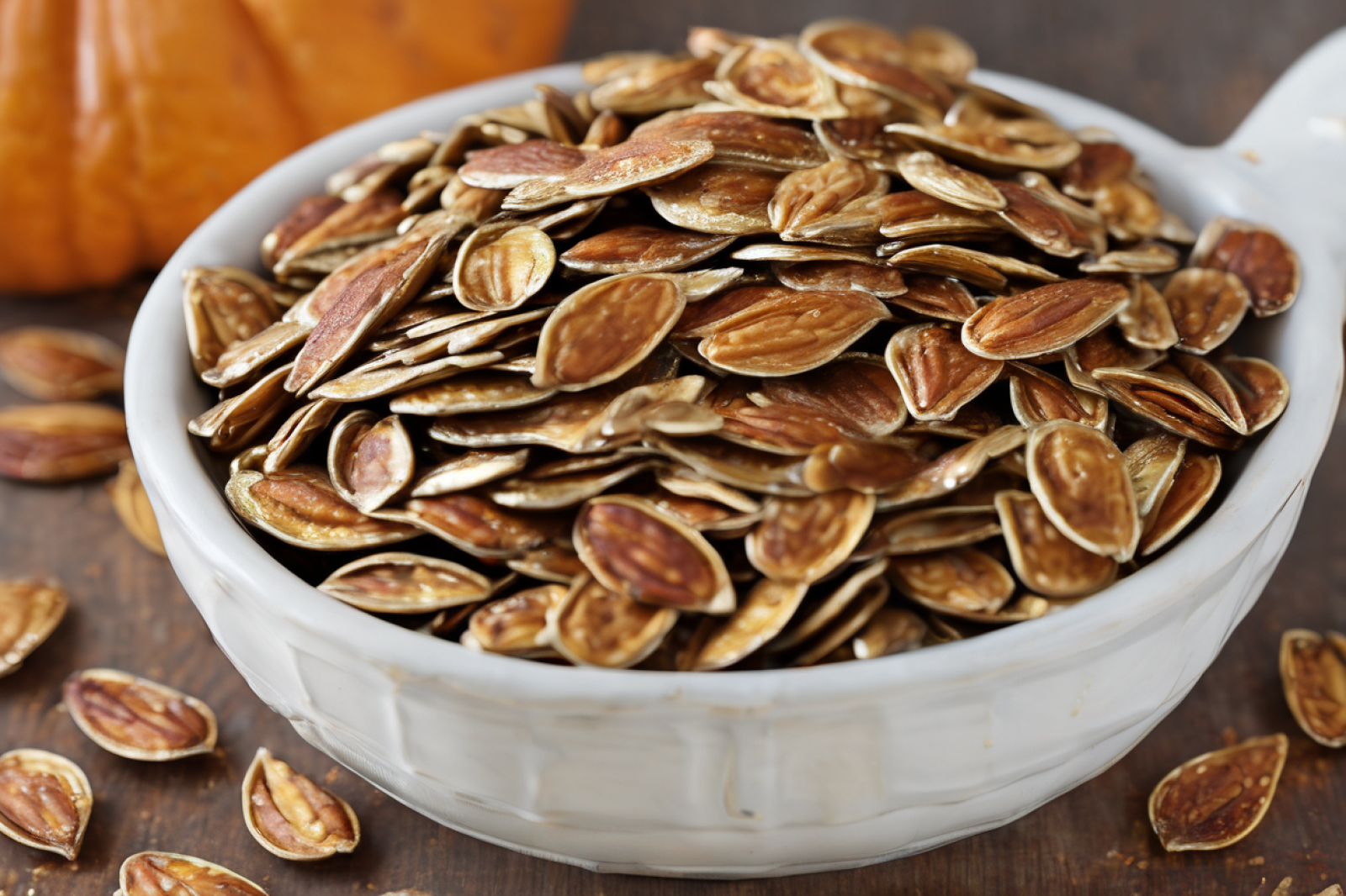 Crispy Cinnamon Sugar Roasted Pumpkin Seeds
