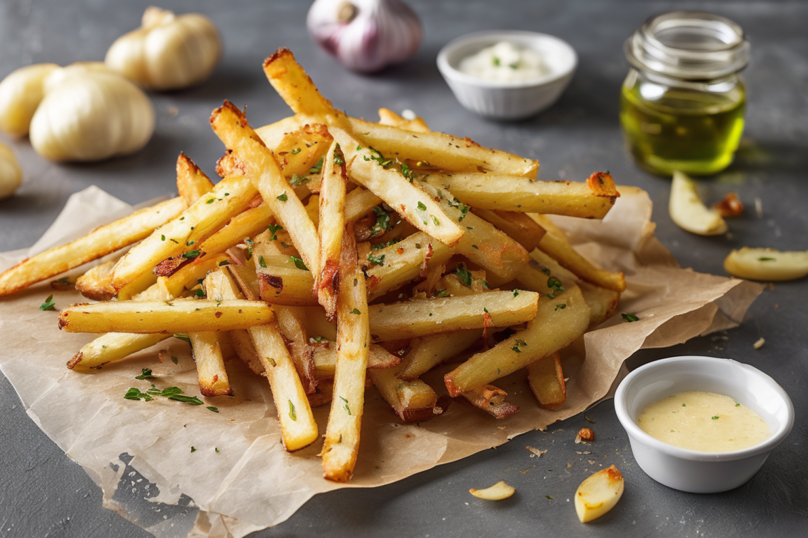 Garlic Parmesan Crispy Fries