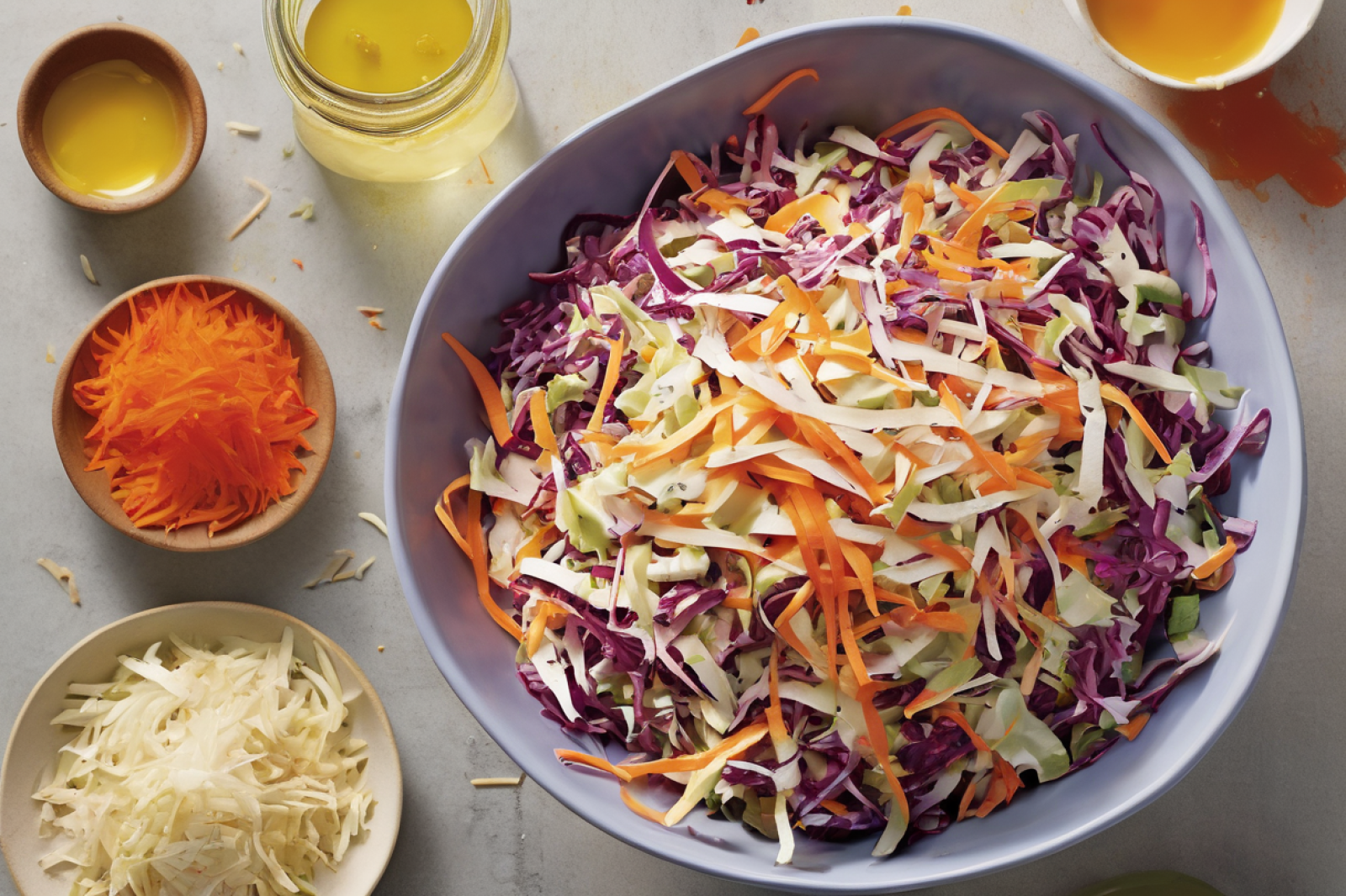 Tangy Crunchy Slaw with Vibrant Dressing
