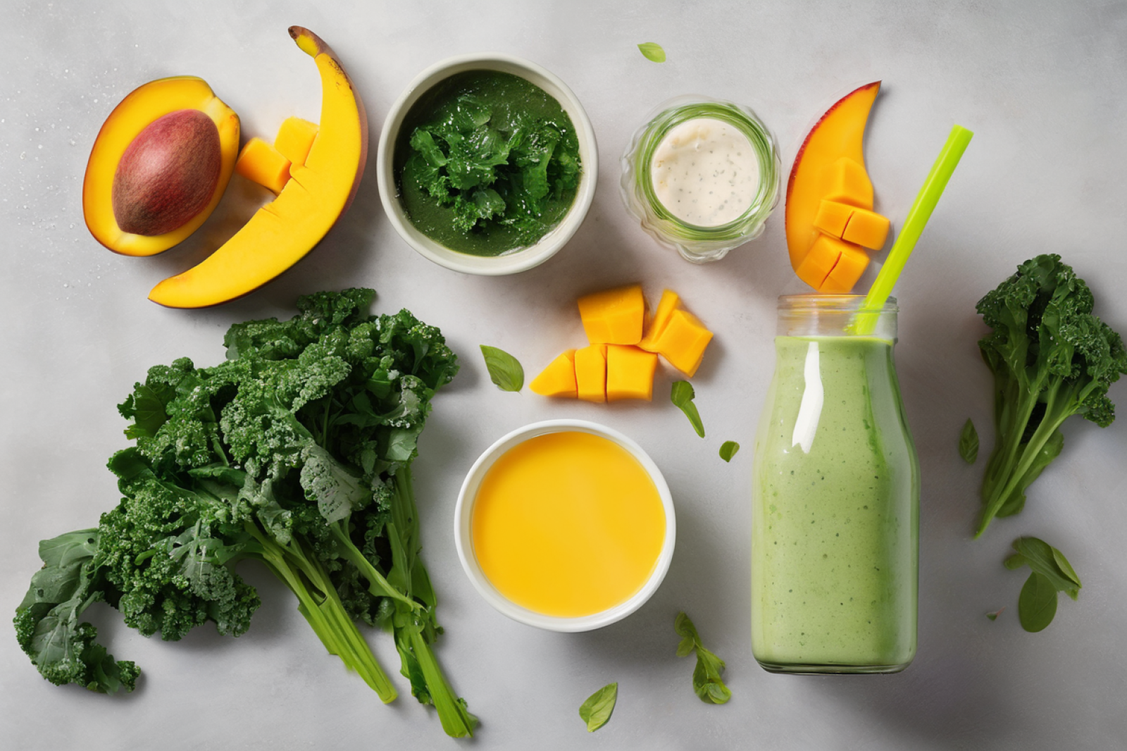 Vibrant Mango Kale Smoothie