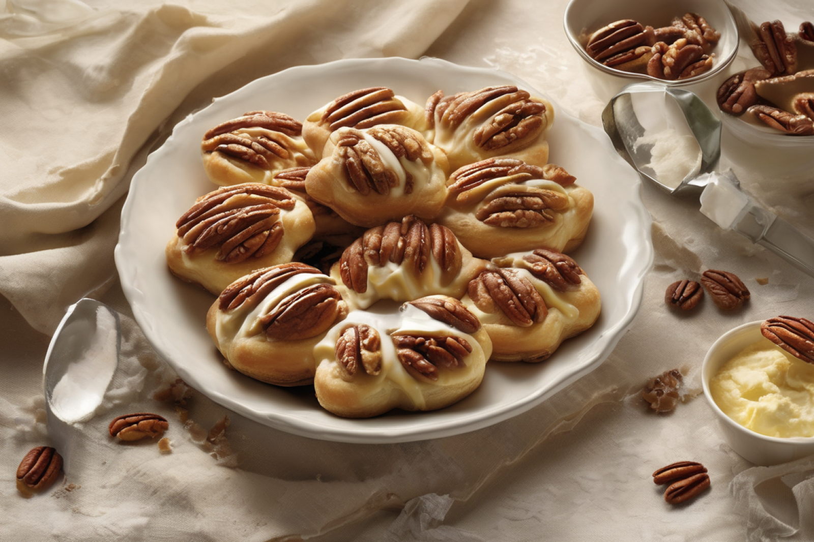 Pecan-Crowned Danish Butter Delights