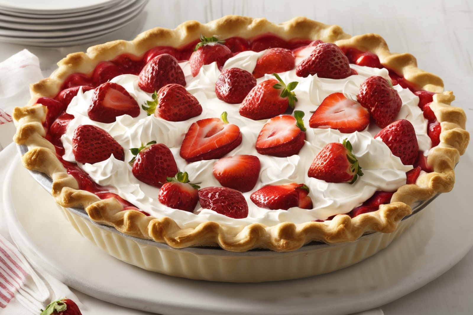 Strawberry Cream Bliss Pie