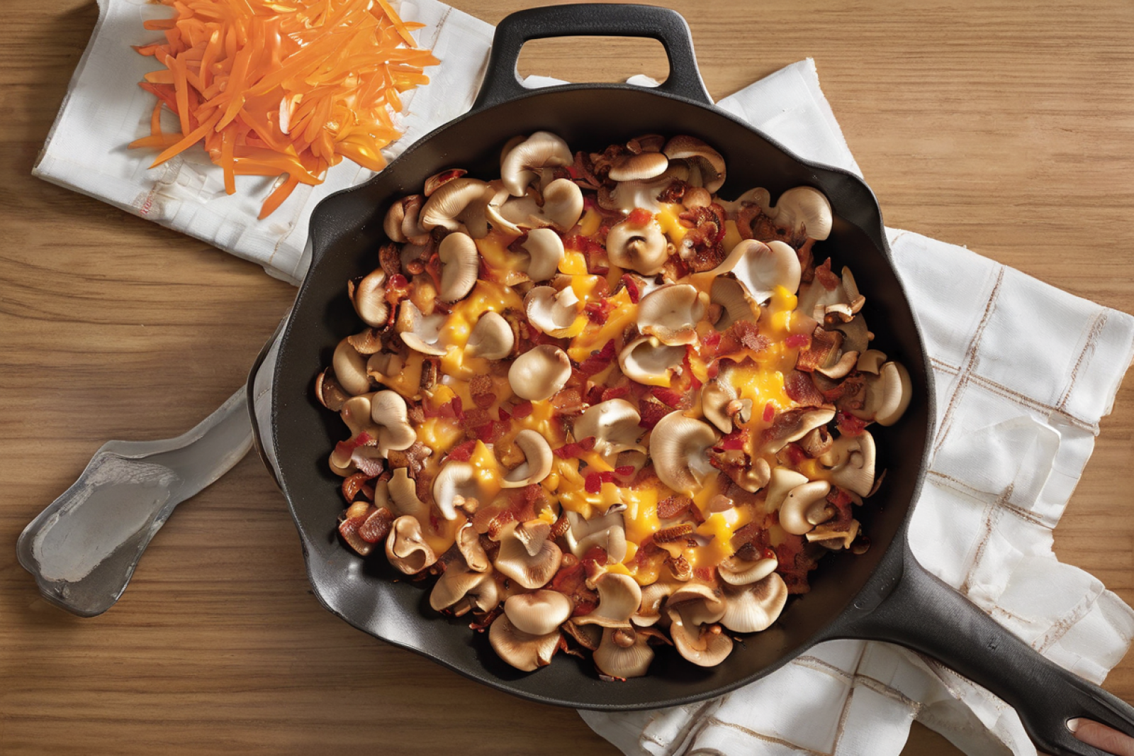 Cheesy Bacon-Filled Mushroom Caps