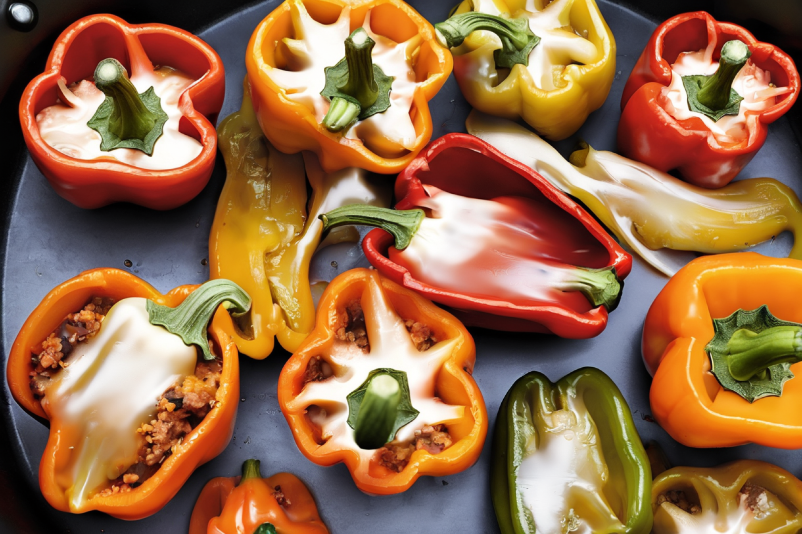 Savory Stuffed Orange Bell Peppers