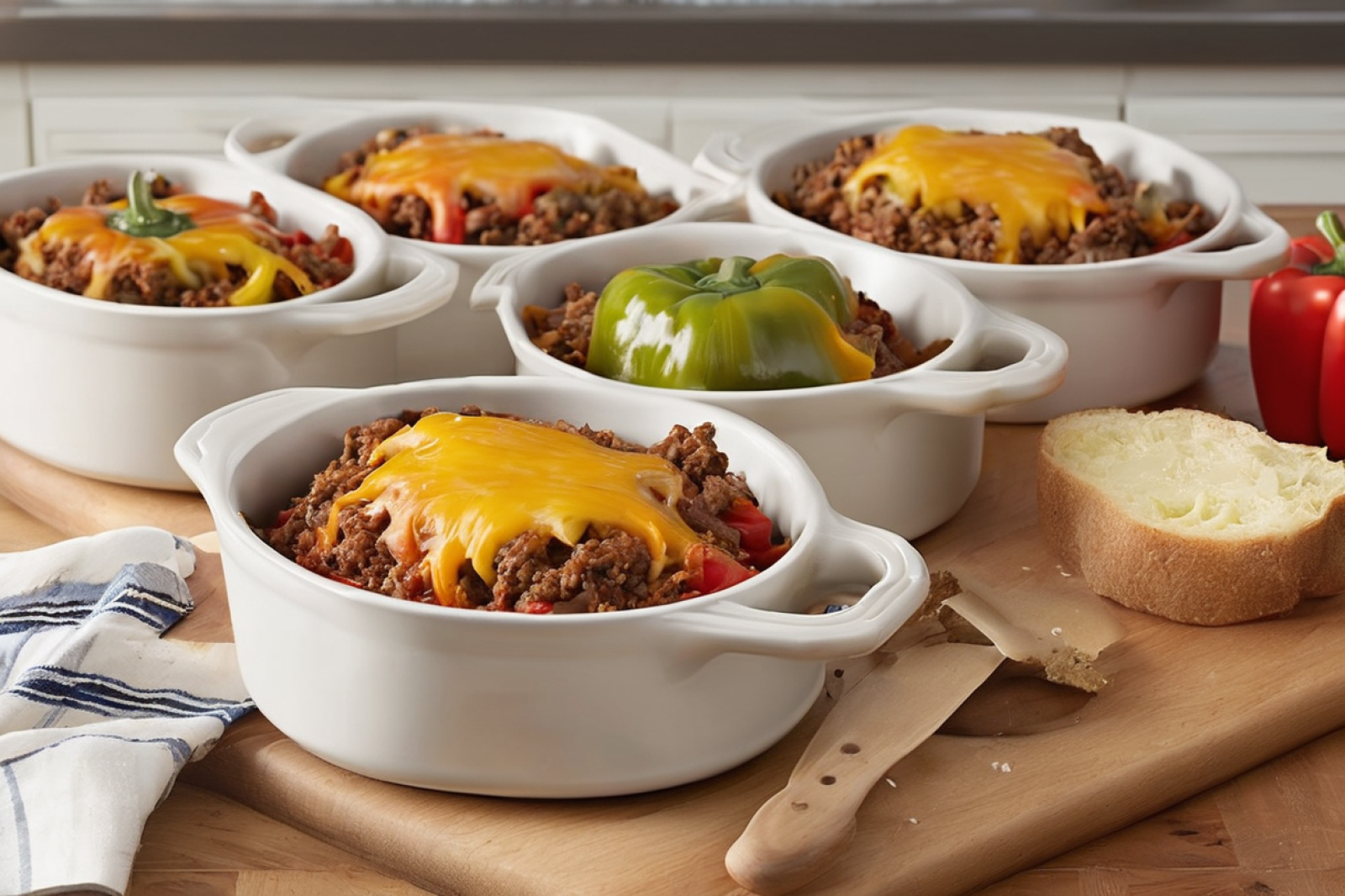 Hearty Stuffed Peppers with Beef and Cabbage