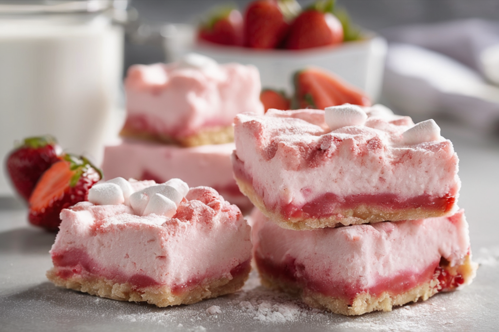 Strawberry Marshmallow Delight Bars